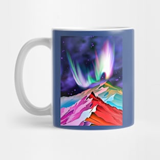 Aurora over Mountain Mug